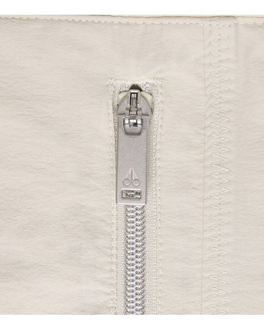 Moose Knuckles White Collared Track Jacket for men