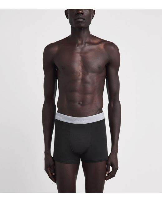 Calvin Klein Black Cotton Stretch Relaxed Icon Trunks for men