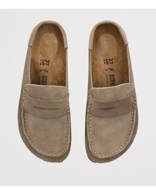 Birkenstock Brown Suede Naples Wrapped Clogs