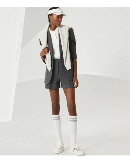Brunello Cucinelli Gray Techno Cotton Piqué Shorts