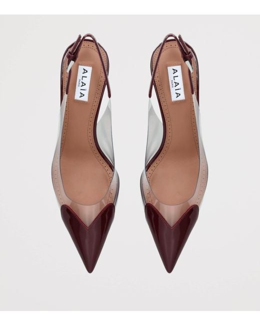 Alaïa Brown Coeur Slingback Pumps 55