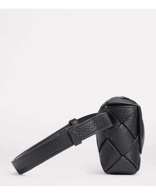 Bottega Veneta Black Leather Diago Belt Bag for men