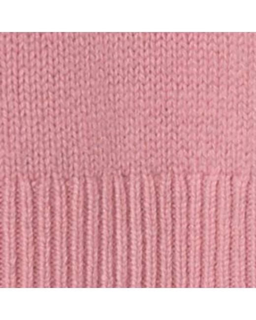 Burberry Pink Cashmere Ekd Patch Sweater