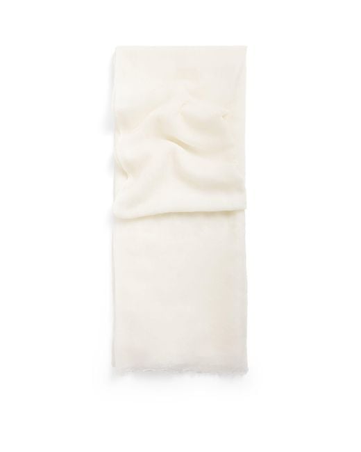 Eleventy White Cashmere Scarf