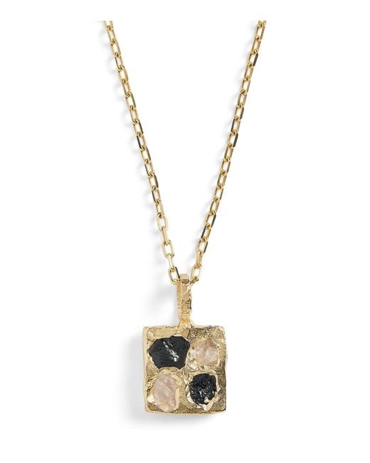 The Ouze Metallic And Sapphire Scatter Necklace for men