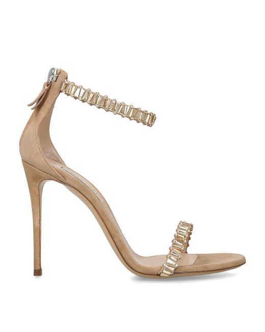 Casadei Metallic Suede Julia Heaven Sandals 100