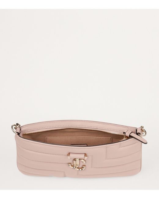 Jimmy Choo Pink Leather Avenue Slim Shoulder Bag