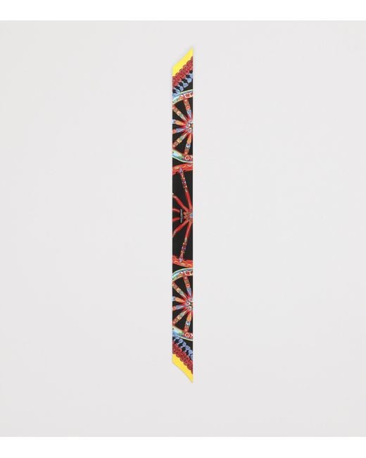 Dolce & Gabbana White Carretto-Print Silk Scarf