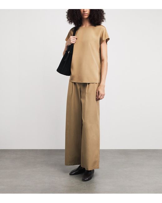 Lafayette 148 New York Natural Silk-Blend T-Shirt