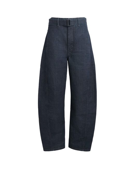 Lemaire Blue Twisted Belted Jeans