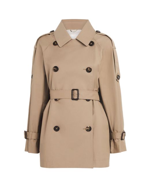 Max Mara Natural Double-Breasted Raincoat