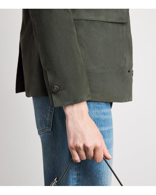 Vince Green Suede Barn Jacket