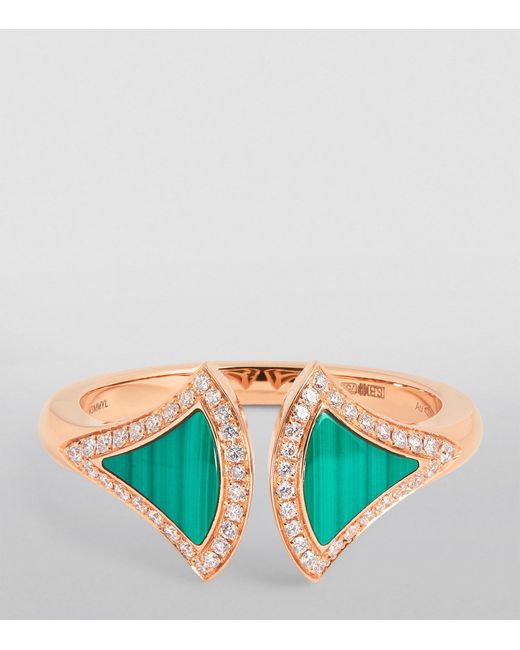 BVLGARI Metallic Diamond And Malachite Divas' Dream Ring