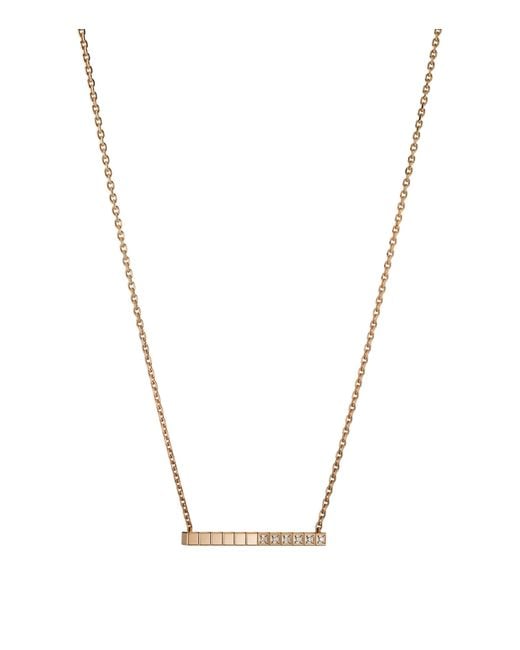 Chopard Metallic And Diamond Ice Cube Necklace