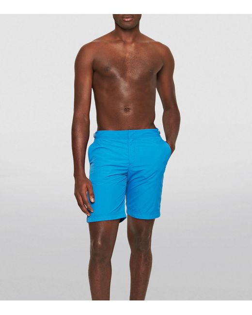 Orlebar Brown Blue Dane Long-length Swim Shorts for men