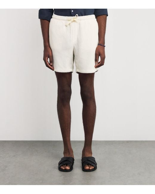 BLUEMINT White Corduroy Marsel Shorts for men