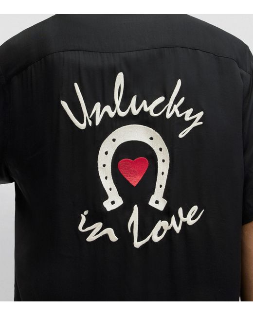 AllSaints Black Lucky In Love Chanceux Shirt for men