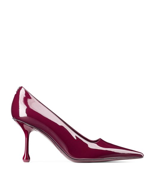 Jimmy Choo Purple Ixia 80 Leather Pumps