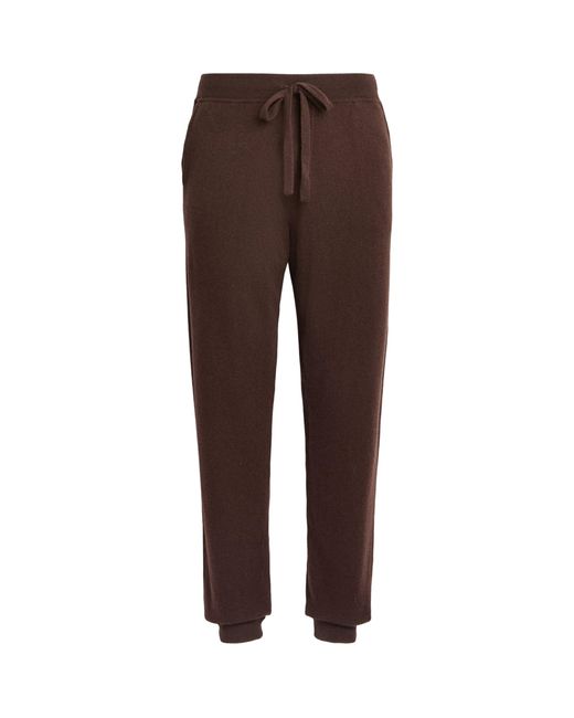 Allude Brown Virgin Wool-Cashmere Sweatpants for men