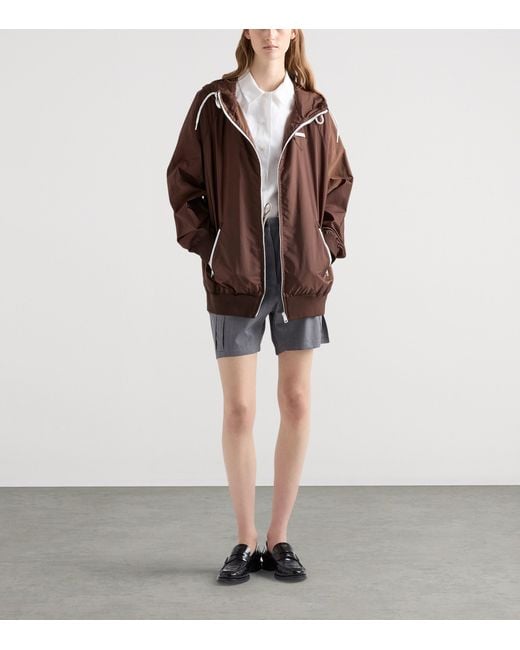 Prada Brown Re-Nylon Belted Raincoat