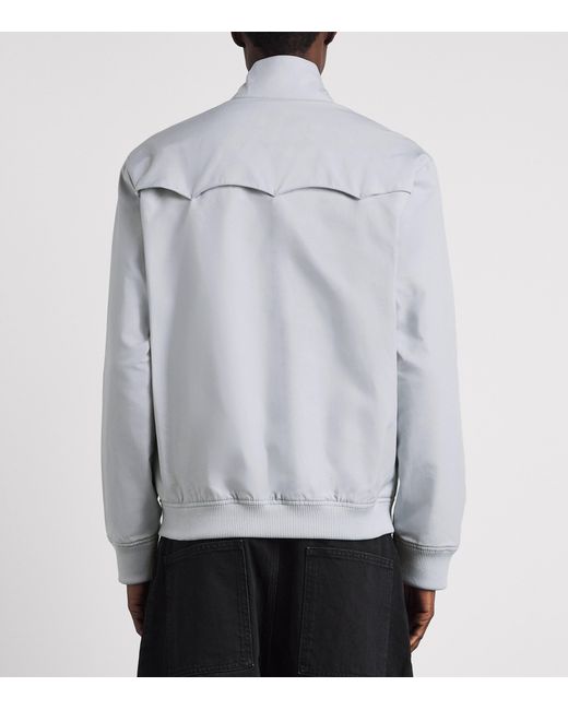 Fred Perry Gray Logo Harrington Jacket for men