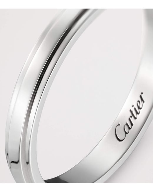 Cartier Metallic Platinum D'Amour Wedding Band
