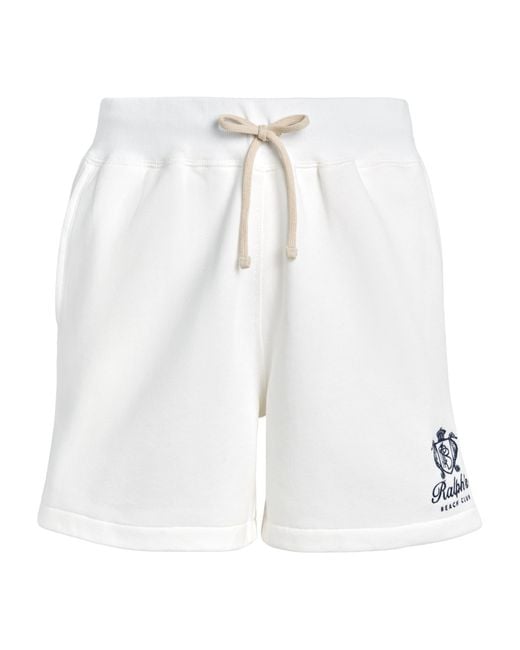 Polo Ralph Lauren White Cotton-Blend Beach Club Shorts for men