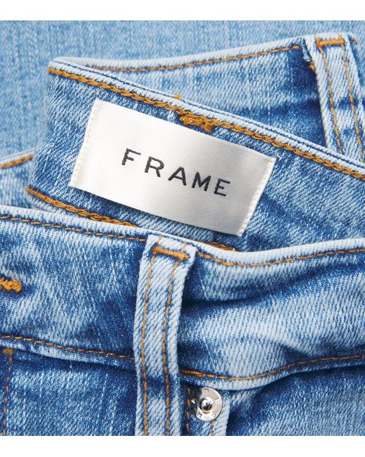 FRAME Blue The Reboot Crop Bootcut Jeans