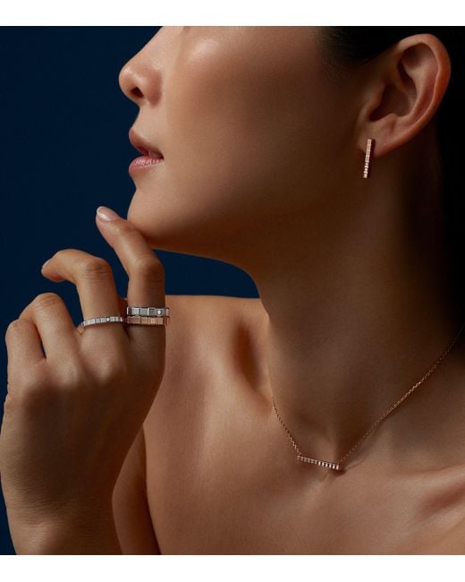 Chopard Metallic And Diamond Ice Cube Ring