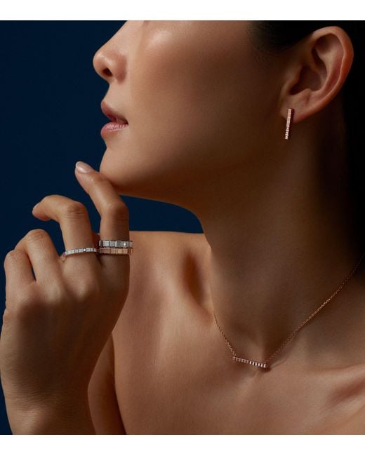 Chopard Metallic And Diamond Ice Cube Ring
