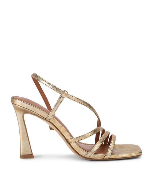 Kurt Geiger Metallic Leather Embellished Annabel Heeled Sandals 90