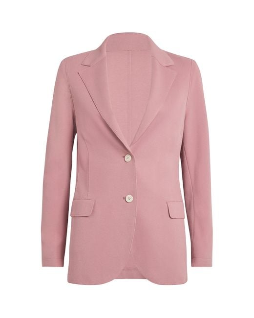 Eleventy Pink Linen-Wool Blazer
