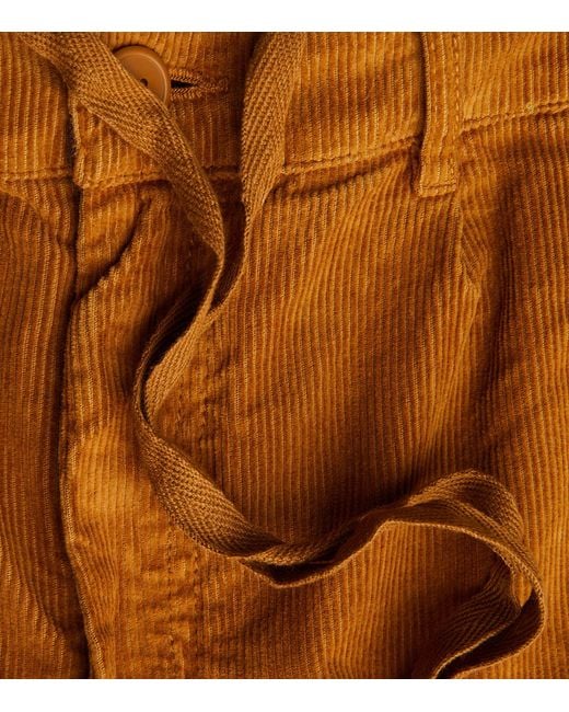 Barbour Orange Corduroy Spedwell Trousers for men