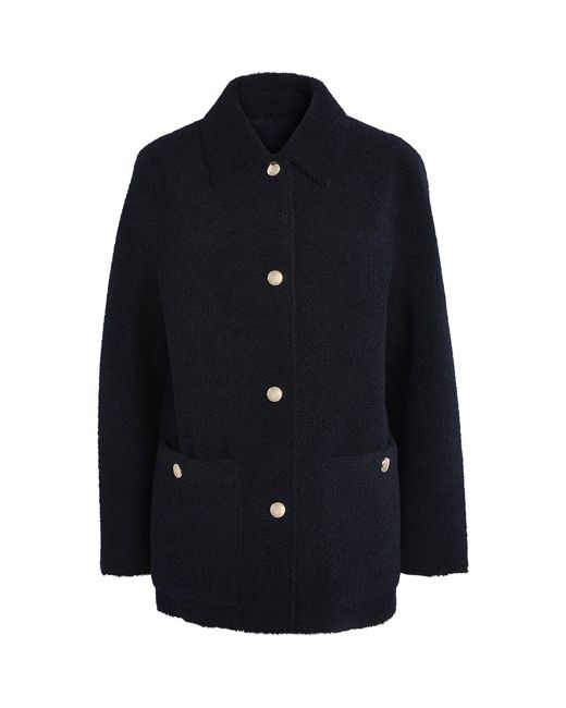 Maje Blue Faux Shearling Reversible Jacket