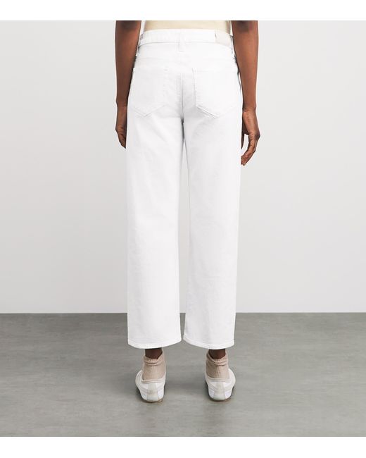 PAIGE White Mason Ankle Straight Jeans
