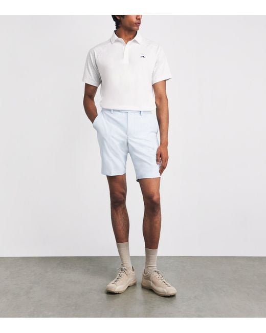 J.Lindeberg White Technical Tucker Polo Shirt for men