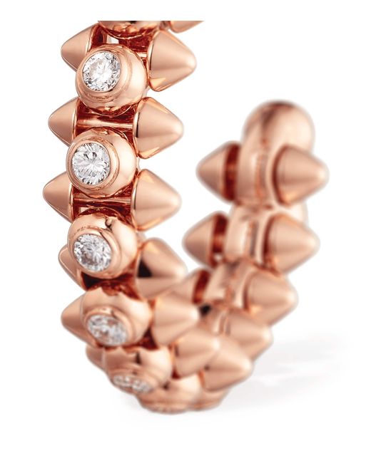 Cartier Metallic And Diamond Clash De Hoop Earrings