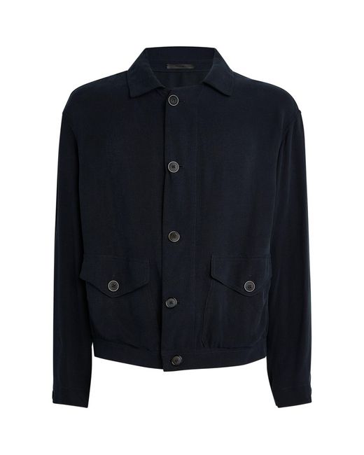 Giorgio Armani Blue Button-up Jacket for men