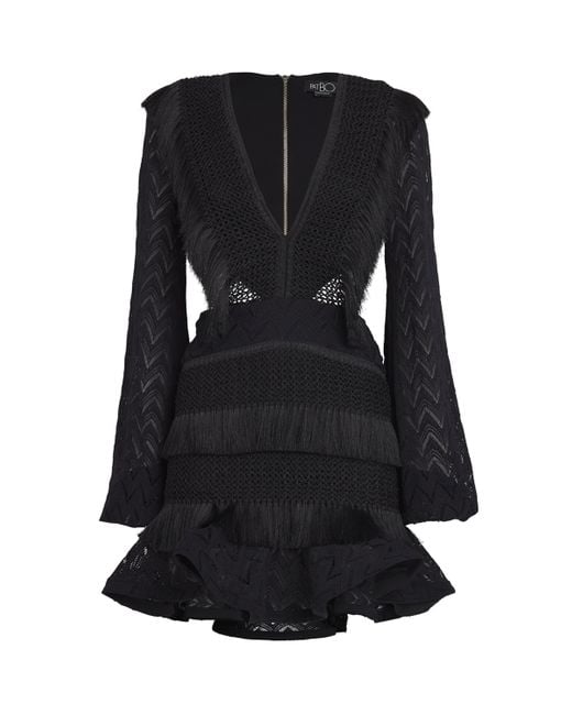 PATBO Black Cut-Out Mini Dress