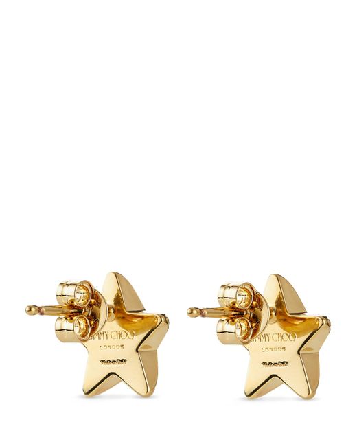 Jimmy Choo Metallic Crystal Star Stud Earrings