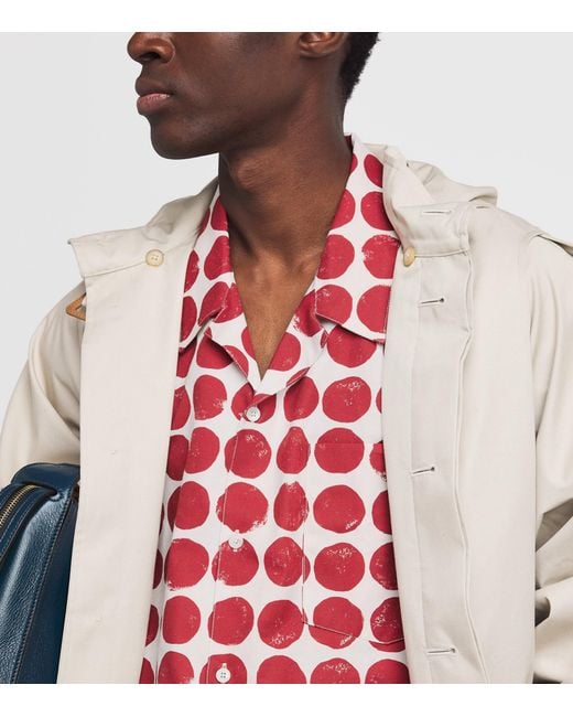 AMI Red Polka-Dot Boxy Short-Sleeve Shirt for men