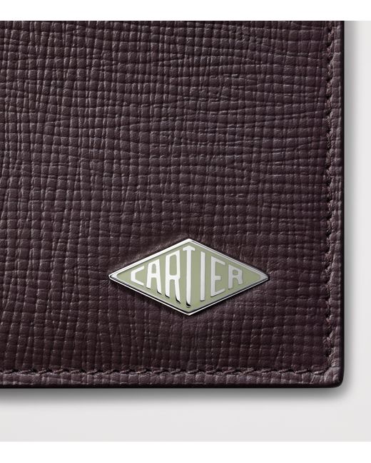 Cartier Purple Leather Losange Card Holder for men