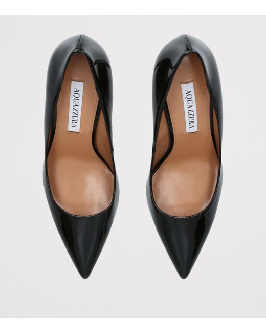 Aquazzura Black Patent Leather Purist Pumps 85