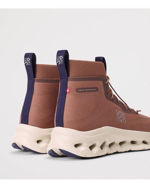 Loewe Brown X On Cloudtilt High-Top Trainers