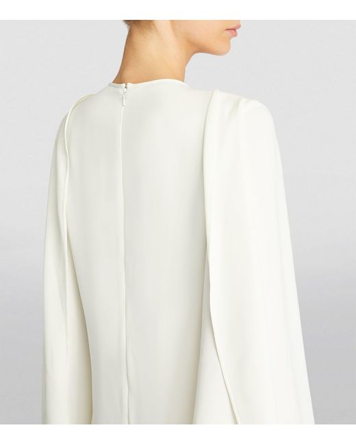 Costarellos White Embellished Makayla Gown