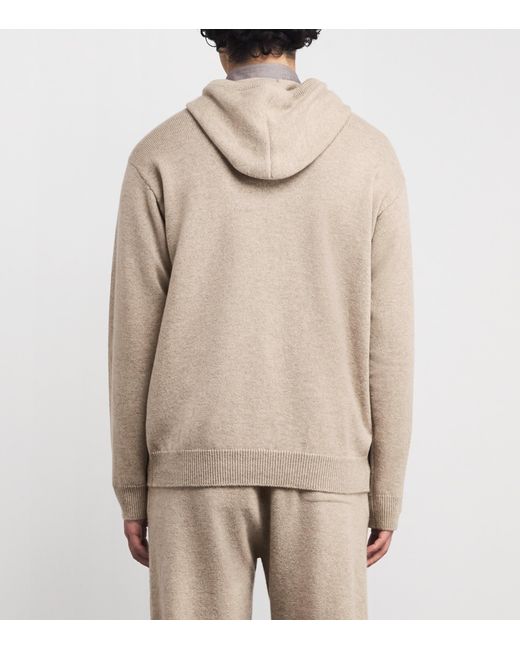 Harrods Natural Cashmere Hoodie for men