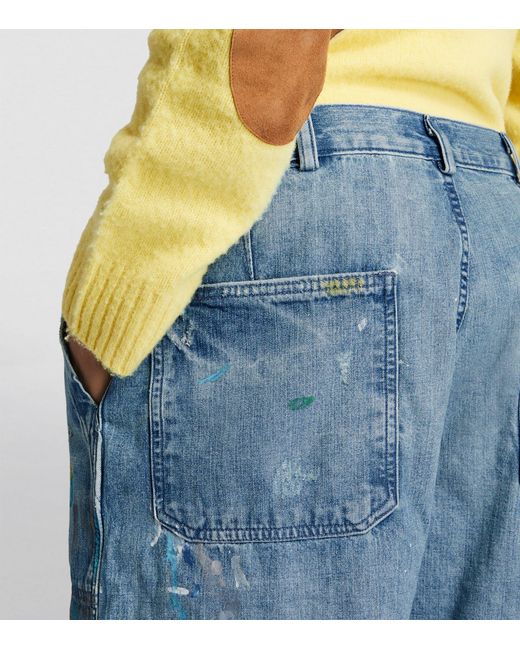 Polo Ralph Lauren Blue Sprayed Straight Jeans for men