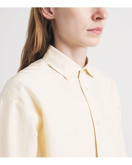 Polo Ralph Lauren White Cotton-Silk Relaxed-Fit Shirt
