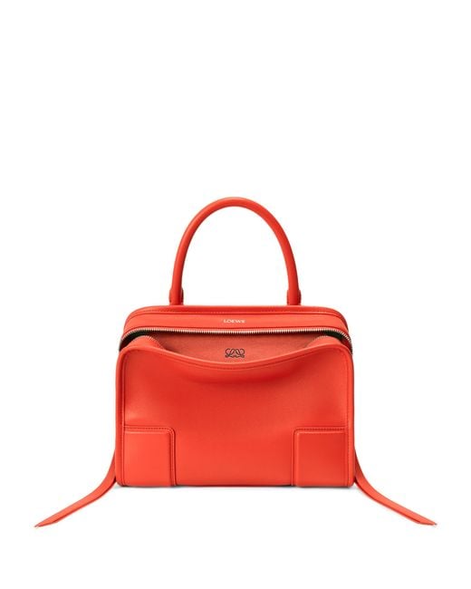 Loewe Red Small Leather Amazona 180 Top-Handle Bag