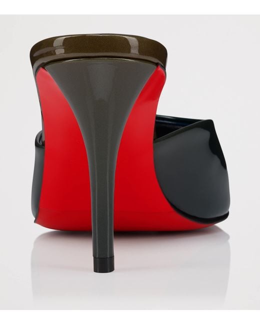 Christian Louboutin Blue Miss Z Patent Leather Mules 80